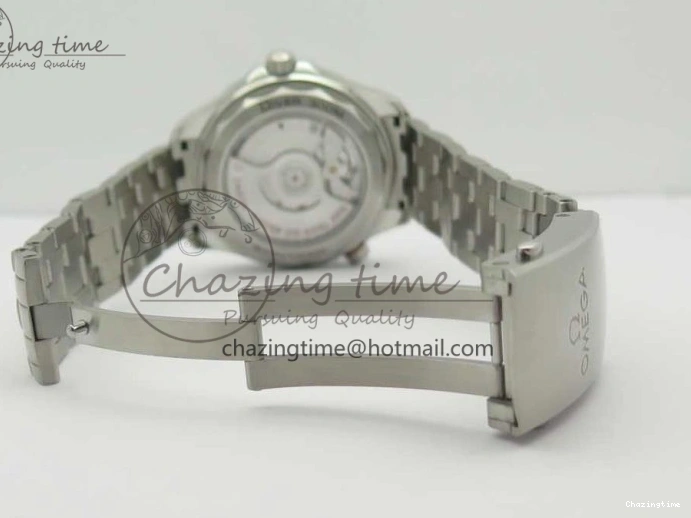 1222 Effortless 2018 Seamaster Diver 300M OMF Best Edition Blue Ceramic Gray Dial on SS Bracelet A8800 (Black Balance Wheel) 7958